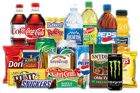 Variety of snacks and drinks for custom vending programs